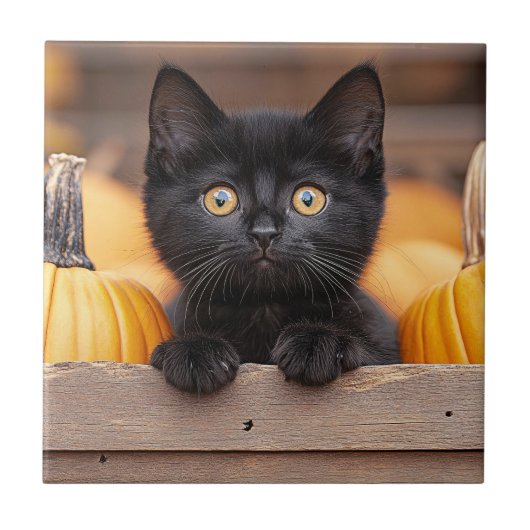 pompoenpatchkitten tegeltje (Voorkant)