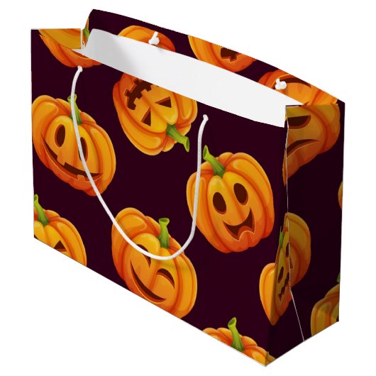 Pompoenpatroon Groot Cadeauzakje (Achterkant Gekanteld)