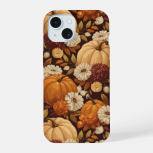 Pompoenpatroon Herfst Oogst Design iPhone 15 Hoesje