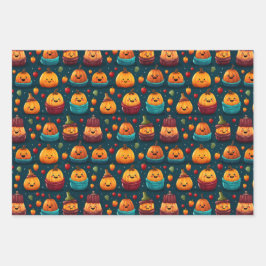 Pompoenpersoonlijkheden Inpakpapier Vel