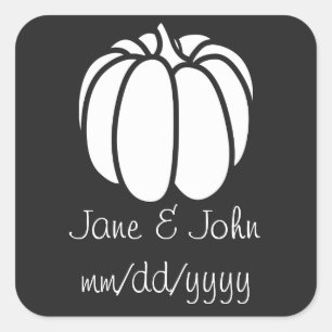 Pompoenpleister in zwarte Sticker
