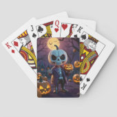 Pompoenplek Skelet Gezel Pokerkaarten (Achterkant)
