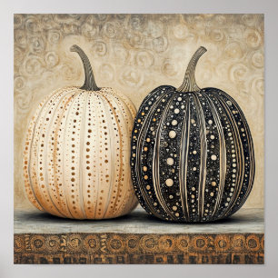 Pompoenprint Herfst poster Keukenmuur Decor