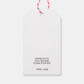 Pompoenpuree cadeau label met  pompoen cadeaulabel (Achterkant)