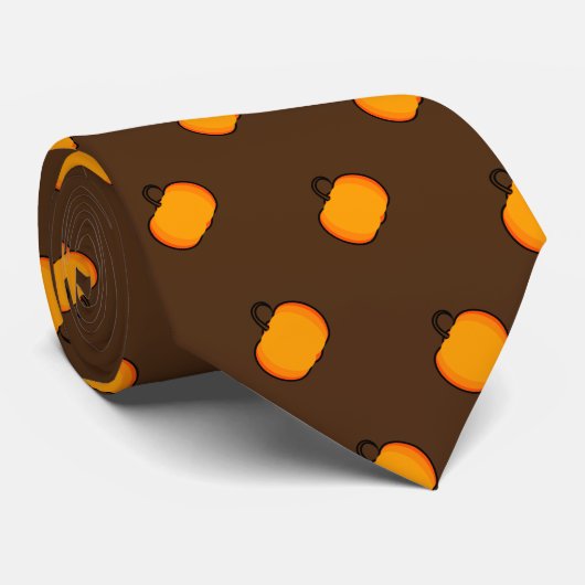  pompoenS-patroon Stropdas (Opgerold)