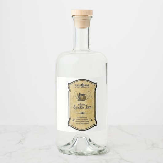 pompoensap likeurfles etiket (Voorkant)