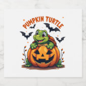 pompoenschildpad sparkling wijnetiket (Enkel label)