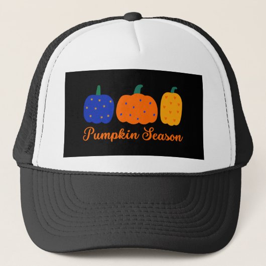 Pompoenseizoen Halloween Trucker Pet (Voorkant)