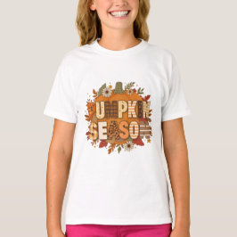 Pompoenseizoen – Herfstbloemen & Gezellig T-shirt