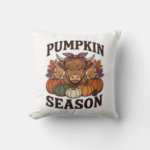 Pompoenseizoen Hoogland Koe Vintage Herfst Shirt_1 Kussen