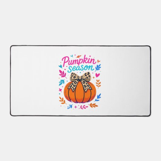 Pompoenseizoen Leopard Bow Design - Schattigee Her Bureaumat (Voorkant)