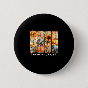 Pompoenseizoen Zonnebloem Thanksgiving Herfst Herf Ronde Button 5,7 Cm
