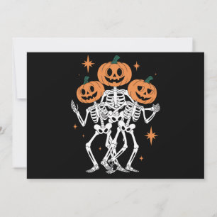 Pompoenskelet Halloween Pompoen Griezelig Seizoen Kaart