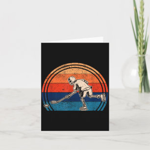 Pompoenskelet IJshockey Halloween Winter Kaart