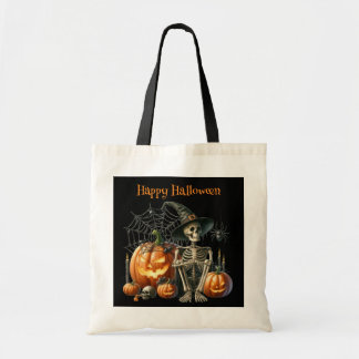 Pompoenskeletten Halloween Boodschappentas Tote Bag