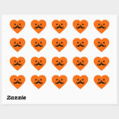 Pompoensnor Halloween Hart Sticker (Vel)