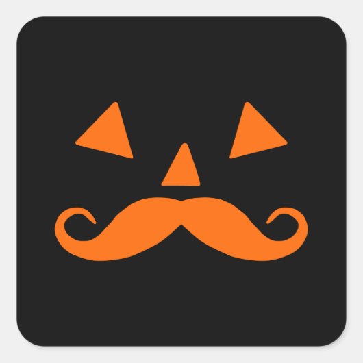 Pompoensnor Halloween Vierkante Sticker (Voorkant)