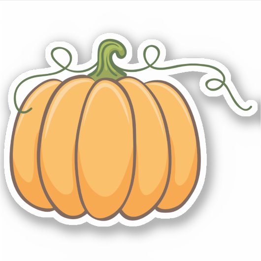 Pompoensticker Sticker (Voorkant)