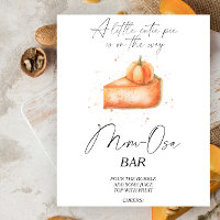 Pompoentaart baby shower Momosa bar