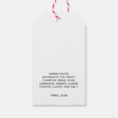 Pompoentaart cadeau label cadeaulabel (Achterkant)