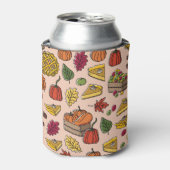 Pompoentaart: Herfst oogstpatroon. Blikjeskoeler (Blikje Voorkant)