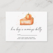 Pompoentaart - hoe groot is mama's buik informatiekaartje (Voorkant)