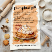 Pompoentaart recept gepersonaliseerd theedoek