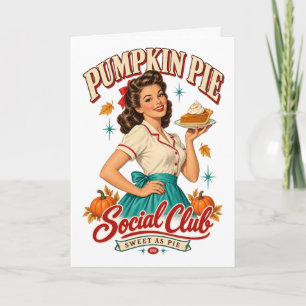 Pompoentaart Sociale Club Vintage Thanksgiving Kaa Kaart