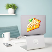 Pompoentaart sticker (Laptop op bureau)
