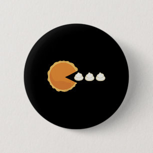 Pompoentaart Thanksgiving Videogame 1 Ronde Button 5,7 Cm
