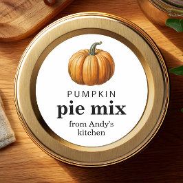 Pompoentaart vullen zelfgemaakte inblikken label