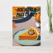 pompoentaart weg slecht grappig Thanksgiving Kaart (Voorkant)