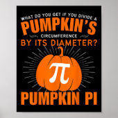 Pompoentaart Wiskunde Halloween Pi Day Kostuum Man Poster (Voorkant)