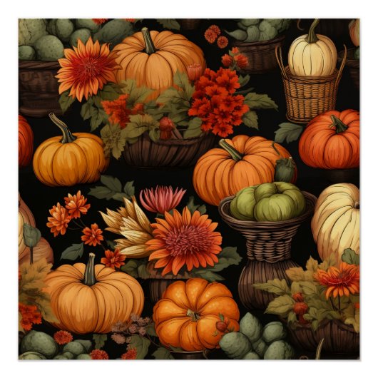 Pompoentijd, Kleuren van Herfst, Perfect Poster (Voorkant)