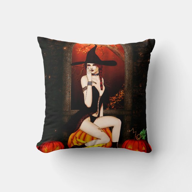 pompoentroonheks kussen (Voorkant)