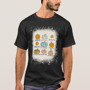 Pompoentypen en variëteiten pompoenen voor t-shirt