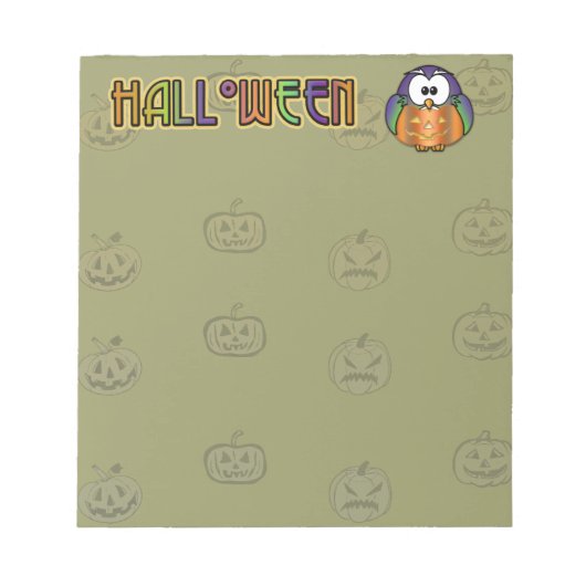 pompoenuil notitieblok (Voorkant)