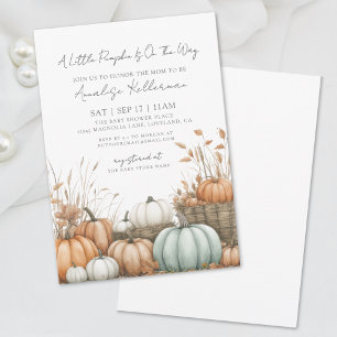 Pompoenveld Herfst Baby Shower Kaart