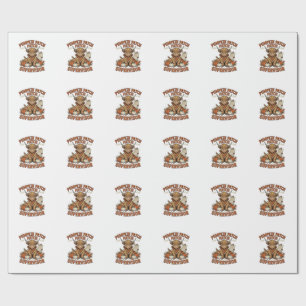 Pompoenveld-supervisor Highland Cow Vintage T-shir Cadeaupapier