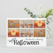 Pompoenvlek whimsy feestdagenkaart (Staand voorkant)