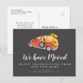 pompoenwagen vakantie grijs bericht briefkaart (Voorkant / Achterkant)