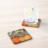 pompoenwaterverf bier onderzetter (Rechterzijde)