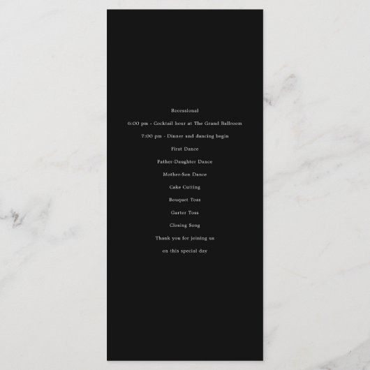 Pompoenwijnstokken Trouwprogramma Programma (Achterkant)