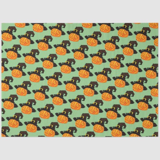 Pompoenwitch Halloween-weefselpapier Tissuepapier (Voorkant)