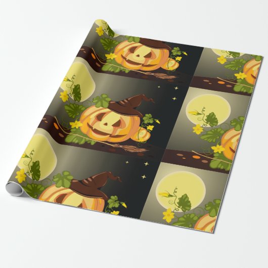 Pompoenwitstinkpapier Cadeaupapier (Uitgerold)