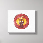 Pompogasmasker Halloween-ontwerp Canvas Afdruk (Voorkant)