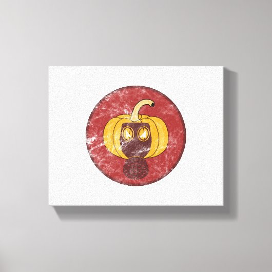 Pompogasmasker Halloween-ontwerp Canvas Afdruk (Voorkant)