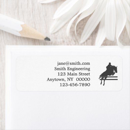 Pomppaard silhouet - Kies achtergrondkleur Etiket (Insitu)