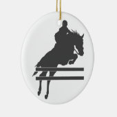 Pomppaard silhouet - Kies achtergrondkleur Keramisch Ornament (Rechts)