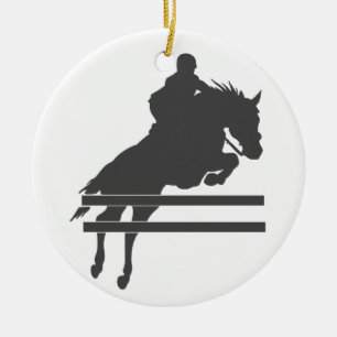 Pomppaard silhouet - Kies achtergrondkleur Keramisch Ornament